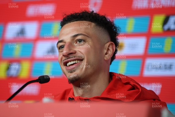 250326 - Wales Football Media Interviews - Wales Captain, Ethan Ampadu speaks to the press ahead of tomorrow’s World Cup play-off match against Bosnia-Herzegovina