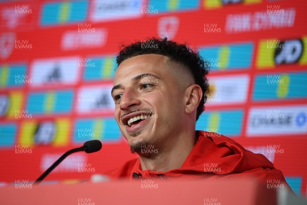 250326 - Wales Football Media Interviews - Wales Captain, Ethan Ampadu speaks to the press ahead of tomorrow’s World Cup play-off match against Bosnia-Herzegovina