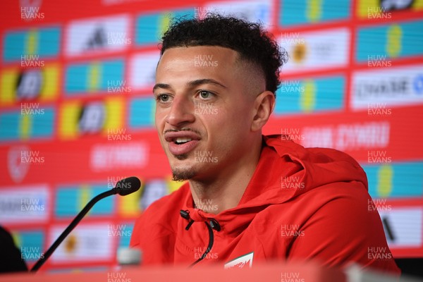 250326 - Wales Football Media Interviews - Wales Captain, Ethan Ampadu speaks to the press ahead of tomorrow’s World Cup play-off match against Bosnia-Herzegovina