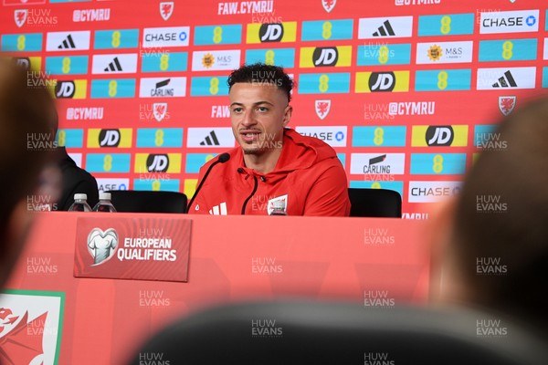 250326 - Wales Football Media Interviews - Wales Captain, Ethan Ampadu speaks to the press ahead of tomorrow’s World Cup play-off match against Bosnia-Herzegovina