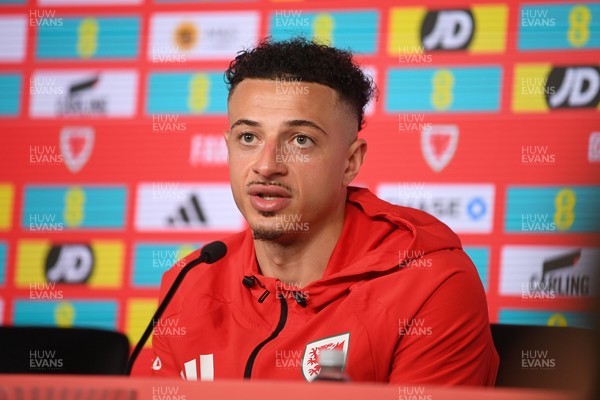 250326 - Wales Football Media Interviews - Wales Captain, Ethan Ampadu speaks to the press ahead of tomorrow’s World Cup play-off match against Bosnia-Herzegovina