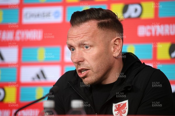 300326 - Wales Manager, Craig Bellamy speaks to the press ahead of the upcoming match against Northern Ireland