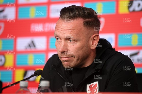 300326 - Wales Manager, Craig Bellamy speaks to the press ahead of the upcoming match against Northern Ireland