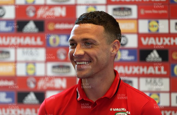 300817 - Wales Football Media Interviews - James Chester talks to the press