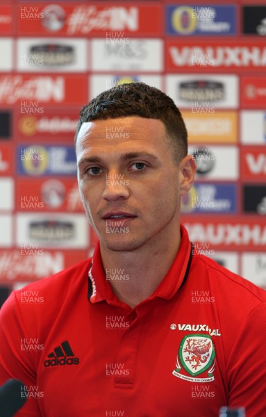 300817 - Wales Football Media Interviews - James Chester talks to the press