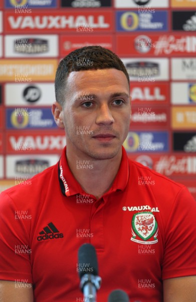 300817 - Wales Football Media Interviews - James Chester talks to the press