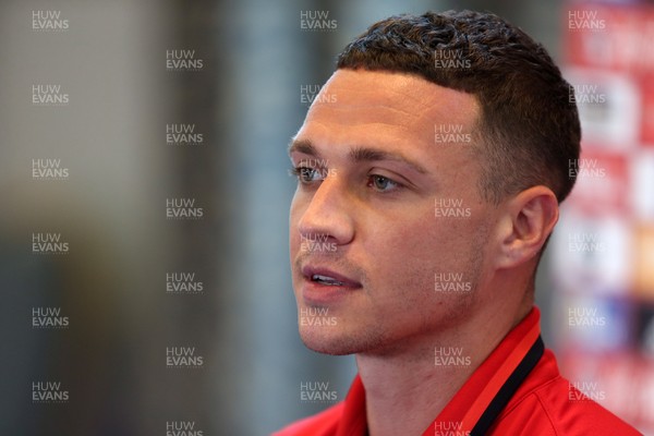 300817 - Wales Football Media Interviews - James Chester talks to the press