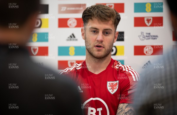 020622 - Wales Football Media Session - Wales’ Joe Rodon during a media session ahead of the World Cup Qualifier Play-off Final against Ukraine on the 5th June