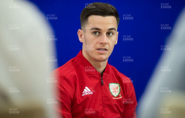 020919 - Wales Football Media Session - Wales' Tom Lawrence during media session