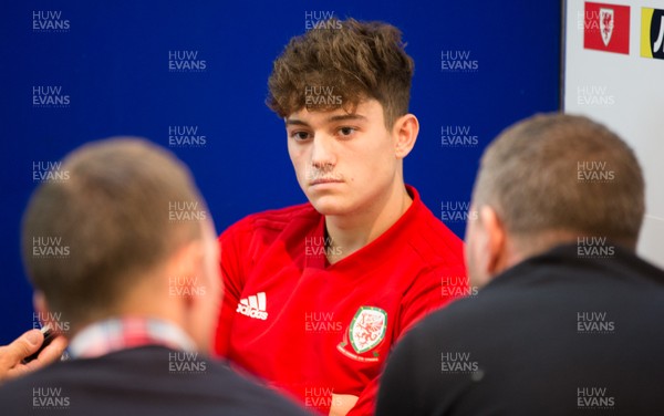 071019 - Wales Football Media Session - Wales' Dan James talks to the media during Wales media session ahead of the Euro qualifying match against Slovakia