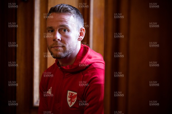 141122 - Wales Football Media Interviews - Chris Gunter of Wales during a media interview session ahead of the Wales team departure for the FIFA World Cup in Qatar