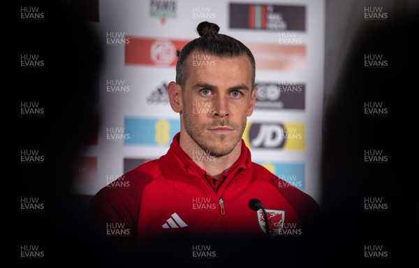 141122 - Wales Football Media Interviews - Gareth Bale of Wales during a media interview session ahead of the Wales team departure for the FIFA World Cup in Qatar