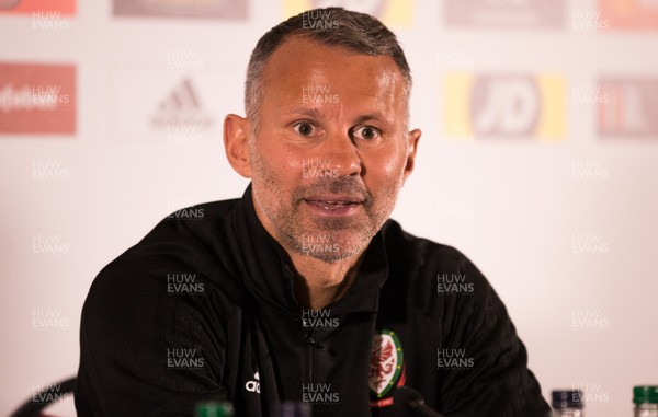 080919 - Wales Football Press Conference - Wales manager Ryan Giggs during press conference ahead of the International Friendly against Belarus