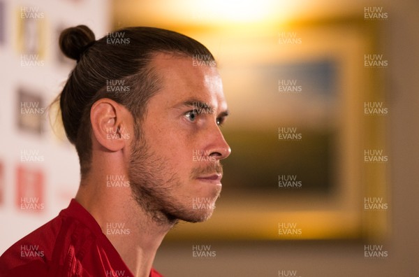 080919 - Wales Football Press Conference - Wales' Gareth Bale during press conference ahead of the International Friendly against Belarus