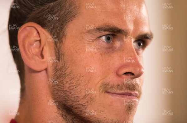 080919 - Wales Football Press Conference - Wales' Gareth Bale during press conference ahead of the International Friendly against Belarus