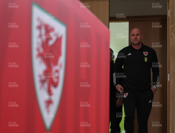 130324 - Wales Football Press Conference - Wales football manager Rob Page announces his squad for the UEFA Euro 2024 play-off matches during a press conference at St Fagans Museum Cymru will take on Finland (Thursday 21 March) and Estonia or Poland (Tuesday 26 March), both at the Cardiff City Stadium