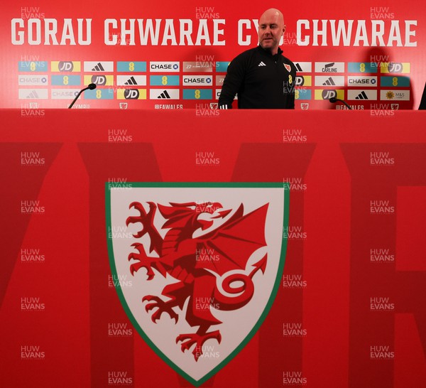 130324 - Wales Football Press Conference - Wales football manager Rob Page announces his squad for the UEFA Euro 2024 play-off matches during a press conference at St Fagans Museum Cymru will take on Finland (Thursday 21 March) and Estonia or Poland (Tuesday 26 March), both at the Cardiff City Stadium