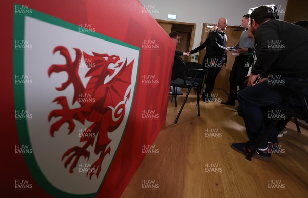 130324 - Wales Football Press Conference - Wales football manager Rob Page takes to media after he announces his squad for the UEFA Euro 2024 play-off matches during a press conference at St Fagans Museum Cymru will take on Finland (Thursday 21 March) and Estonia or Poland (Tuesday 26 March), both at the Cardiff City Stadium