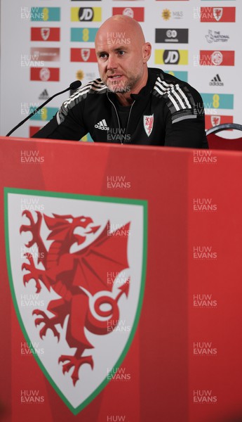 130622 - Wales Football Media Conference - Wales manager Rob Page during media conference ahead of the UEFA Nations League match against Netherlands