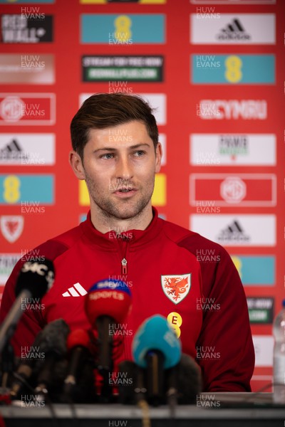 131123 - Wales Football Press Conference - Wales captain Ben Davies during press conference ahead of the Euro 2024 Qualifying matches against Armenia and Turkey