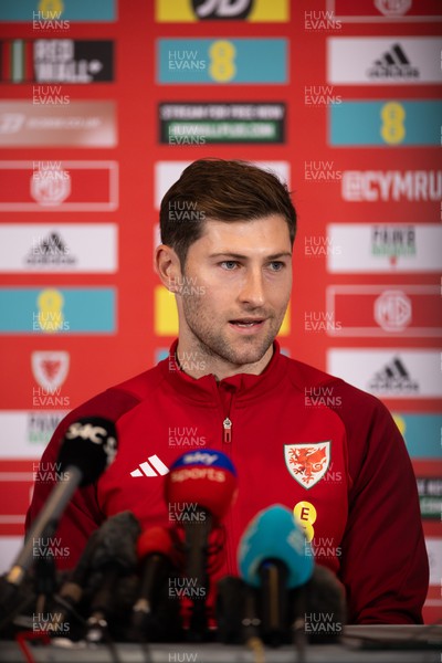 131123 - Wales Football Press Conference - Wales captain Ben Davies during press conference ahead of the Euro 2024 Qualifying matches against Armenia and Turkey