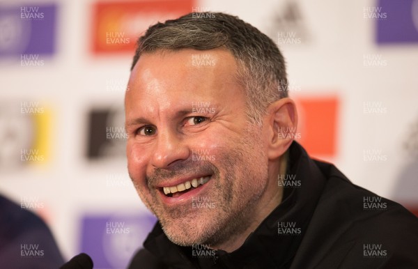 181119 - Wales Football Press Conference - Wales manager Ryan Giggs speaks to the media during press conference ahead of the Euro 2020 Qualifier against Hungary