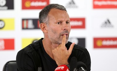 050918 - Wales Football Press Conference - Wales Manager Ryan Giggs talks to the press