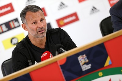 050918 - Wales Football Press Conference - Wales Manager Ryan Giggs talks to the press