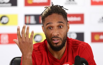 050918 - Wales Football Press Conference - Ashley Williams talks to the press