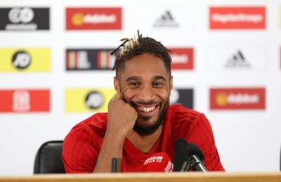 050918 - Wales Football Press Conference - Ashley Williams talks to the press