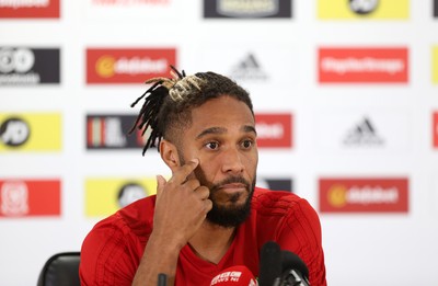 050918 - Wales Football Press Conference - Ashley Williams talks to the press