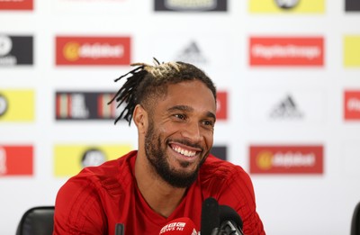 050918 - Wales Football Press Conference - Ashley Williams talks to the press