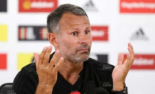 050918 - Wales Football Press Conference - Wales Manager Ryan Giggs talks to the press
