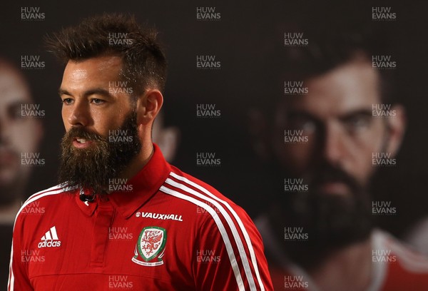 130616 - Wales Football Press Conference - Joe Ledley of Wales talks to the media