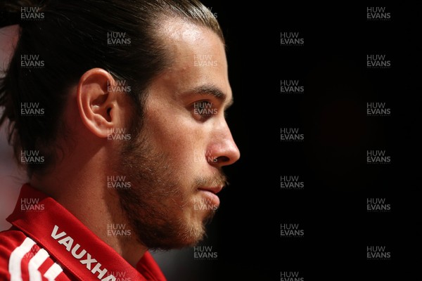 180616 - Wales Football Training - Gareth Bale of Wales talks to the media