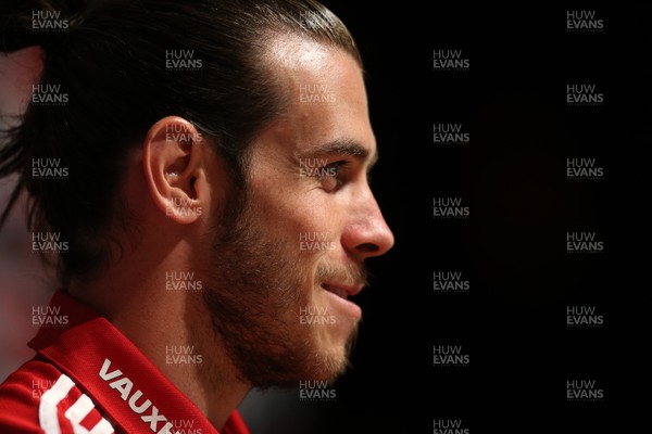 180616 - Wales Football Training - Gareth Bale of Wales talks to the media