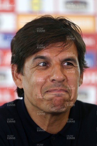 250817 - Wales Football Press Conference - Wales Manager Chris Coleman talks to the media