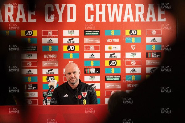 081123 - Wales Football Squad Announcement - Wales Manager Robert Page speaks to the media