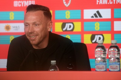 170326 - Wales Football Squad Announcement - Wales Manager, Craig Bellamy speaks during a press conference after announcing his squad for the upcoming World Cup play-off match against Bosnia-Herzegovina  
