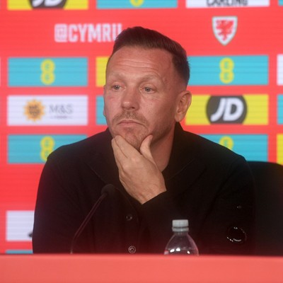 170326 - Wales Football Squad Announcement - Wales Manager, Craig Bellamy speaks during a press conference after announcing his squad for the upcoming World Cup play-off match against Bosnia-Herzegovina  