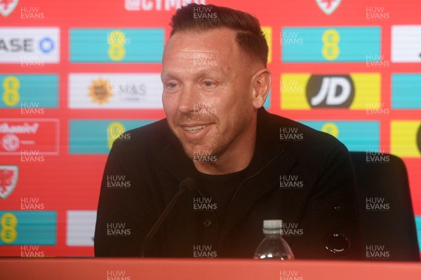 170326 - Wales Football Squad Announcement - Wales Manager, Craig Bellamy speaks during a press conference after announcing his squad for the upcoming World Cup play-off match against Bosnia-Herzegovina  