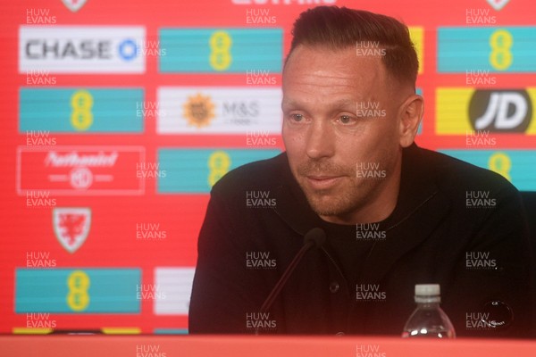 170326 - Wales Football Squad Announcement - Wales Manager, Craig Bellamy speaks during a press conference after announcing his squad for the upcoming World Cup play-off match against Bosnia-Herzegovina  