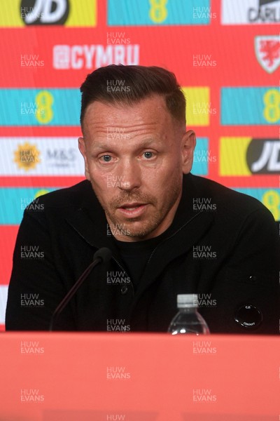 170326 - Wales Football Squad Announcement - Wales Manager, Craig Bellamy speaks during a press conference after announcing his squad for the upcoming World Cup play-off match against Bosnia-Herzegovina  