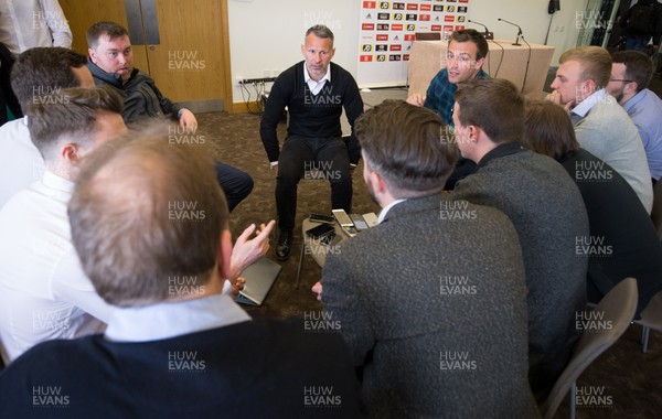 290519 - Wales Football Squad Announcement - Wales football manager Ryan Giggs talks to media after he announces his squad for the Euro 2020 Qualifying matches against Croatia and Hungary at the Wales Millennium Centre