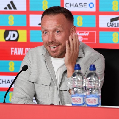300925 - Wales Football Squad Announcement  - Wales Manager, Craig Bellamy speaks to the press after announcing his squad for the upcoming Friendly match against England and Euro Qualifier match against Belgium