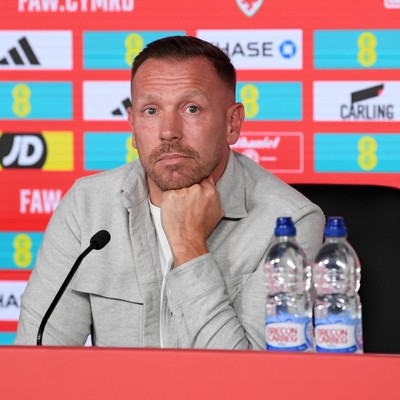 300925 - Wales Football Squad Announcement  - Wales Manager, Craig Bellamy speaks to the press after announcing his squad for the upcoming Friendly match against England and Euro Qualifier match against Belgium