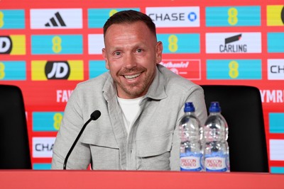 300925 - Wales Football Squad Announcement  - Wales Manager, Craig Bellamy speaks to the press after announcing his squad for the upcoming Friendly match against England and Euro Qualifier match against Belgium