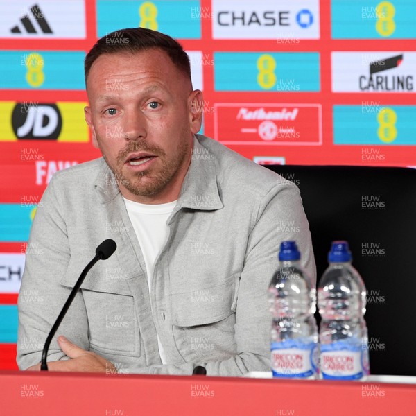 300925 - Wales Football Squad Announcement  - Wales Manager, Craig Bellamy speaks to the press after announcing his squad for the upcoming Friendly match against England and Euro Qualifier match against Belgium