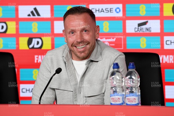 300925 - Wales Football Squad Announcement  - Wales Manager, Craig Bellamy speaks to the press after announcing his squad for the upcoming Friendly match against England and Euro Qualifier match against Belgium