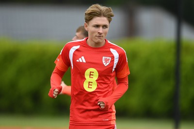 010626 - Ollie Bostock of Wales during training ahead of their upcoming friendly match against Ghana